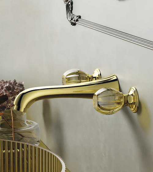 Three Hole Brass Wall Mounted Basin Mixer – Aquant India